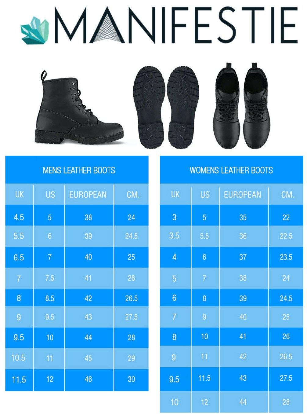 Winter Flowers  Memory Foam Boots | All Season Lace Up Boots | Vegan Leather Combat Boot