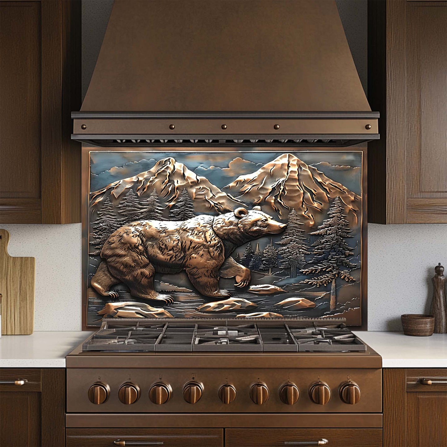Mountain Wanderer – Tempered Glass Backsplash for Kitchen Stove |  Bear & Mountain Backsplash