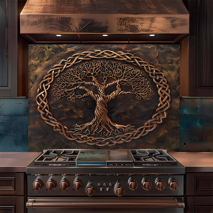 Copper Unity Kitchen Backsplash – Tempered Glass Backsplash for Stove
