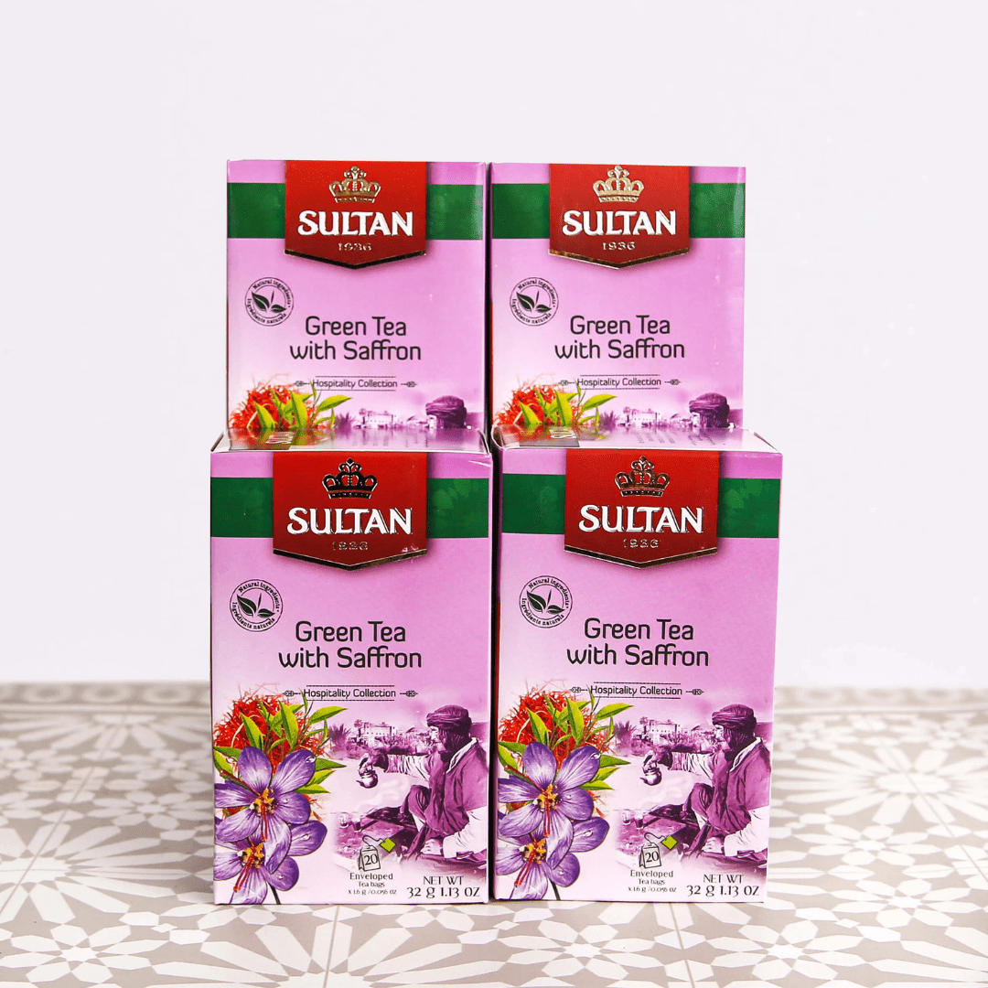 Sultan Green Tea with Saffron - 20 Tea Bags