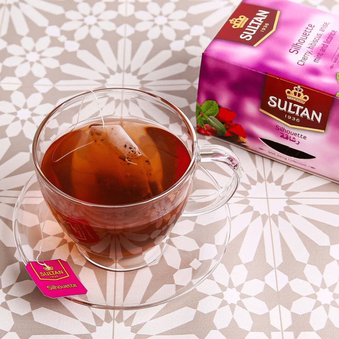 Sultan Silhouette Cherry, Hibiscus, Anise, Mint and Licorice Tea - 20 Tea Bags