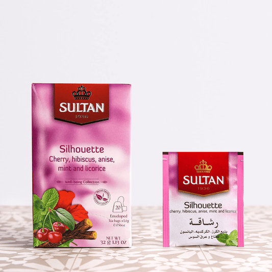 Sultan Silhouette Cherry, Hibiscus, Anise, Mint and Licorice Tea - 20 Tea Bags