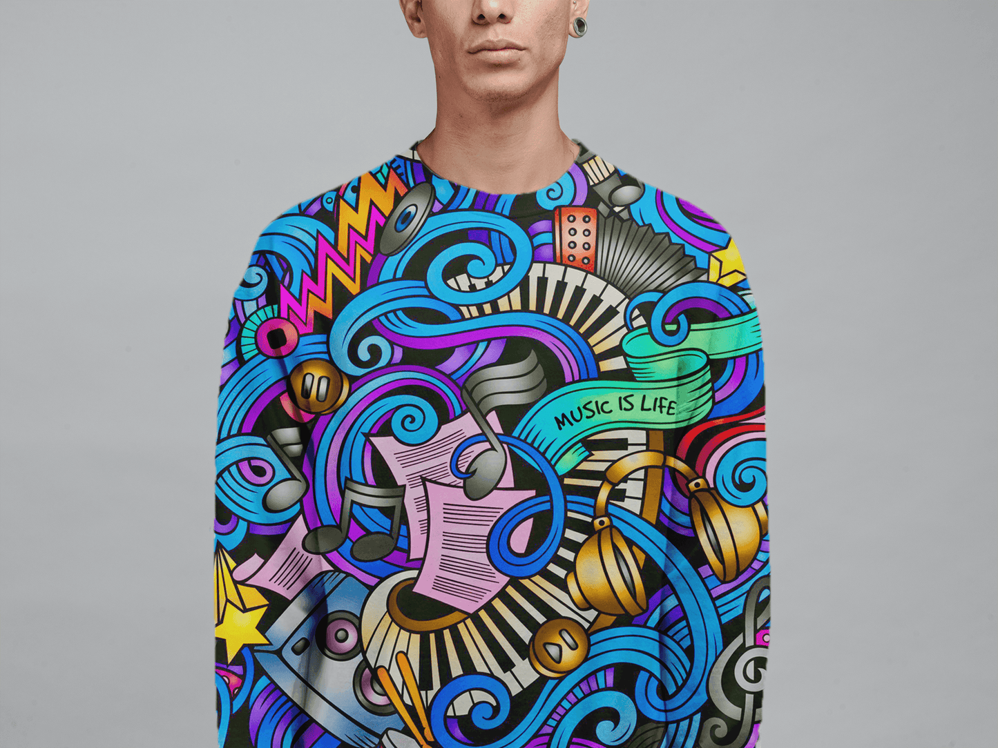 MUSIC IS LIFE unisex PREMIUM SWEATSHIRT