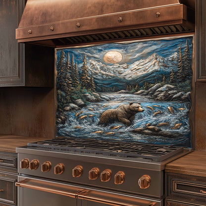 Bear Tempered Glass Backsplash – Kitchen Backsplash Behind Stove