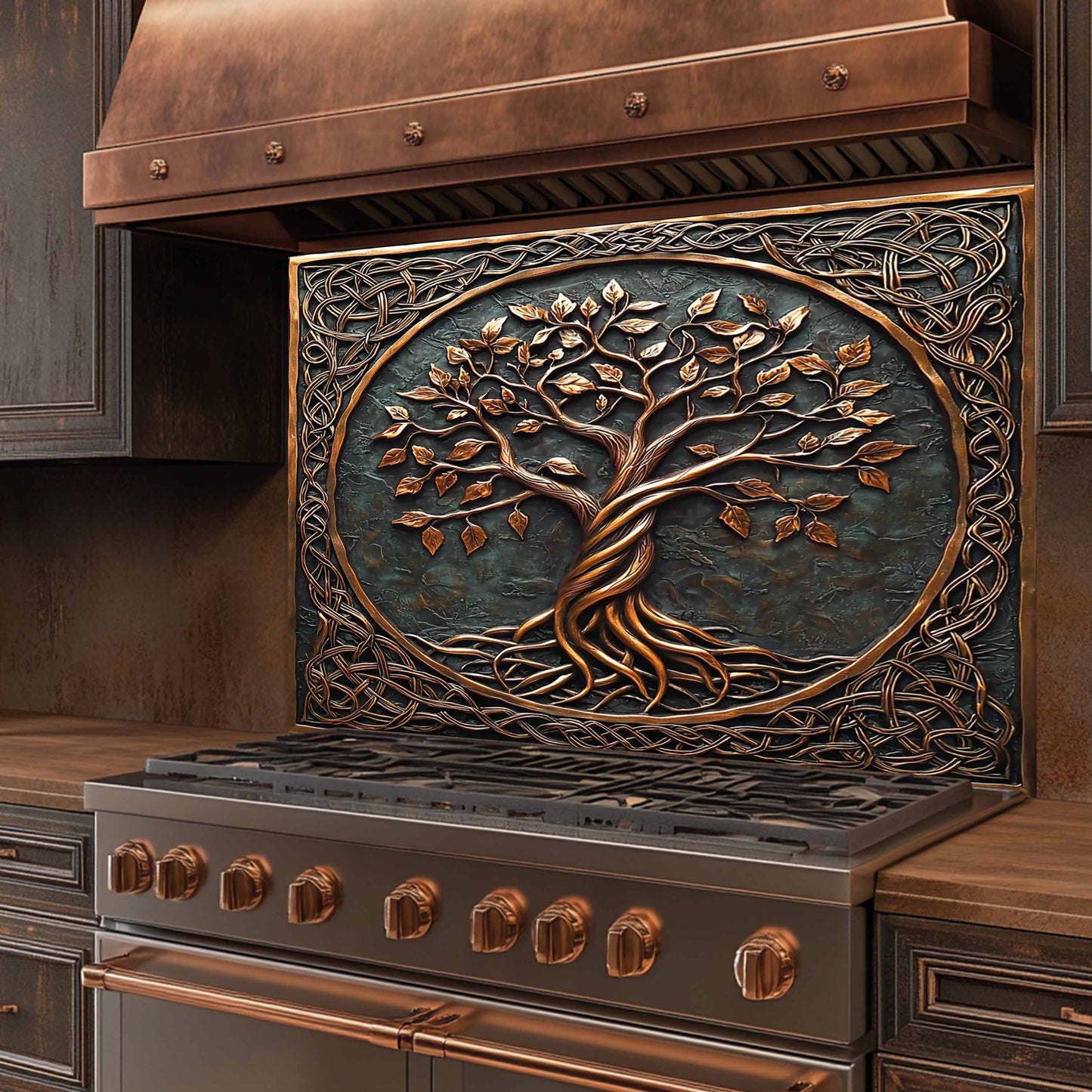 Tree of Love Glass Backsplash – Kitchen Backsplash for Stove & Sink