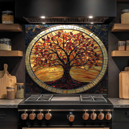 Amber Mosaic Tempered Glass Backsplash – Kitchen Backsplash for Stove