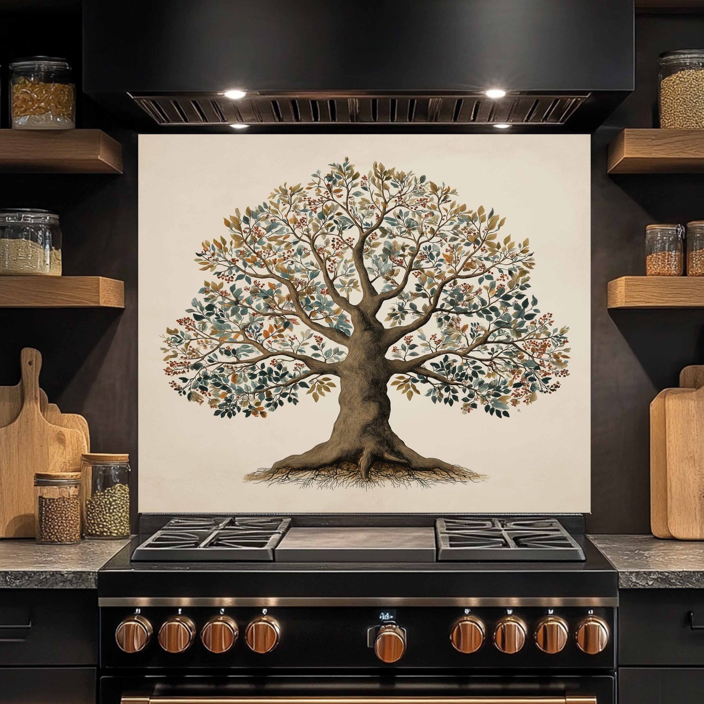 Botanic Whisper Glass Backsplash – Kitchen Backsplash Behind Stove