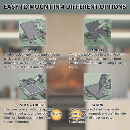 Golden Grove Tree Glass Backsplash – Kitchen Backsplash Tile in Tempered Glass
