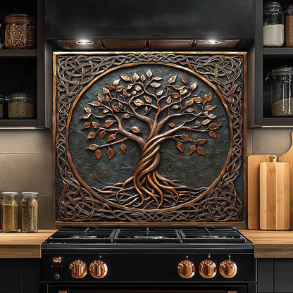 Tree of Love Glass Backsplash – Kitchen Backsplash for Stove & Sink